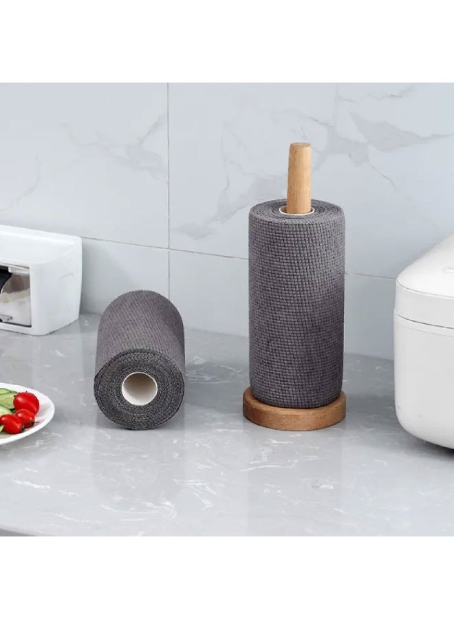 جروب تايجر رول قابل لإعادة الاستخدام من قماش المايكروفايبر | قطعة تنظيف متعددة الأغراض (رمادي، 25 قطعة) - Image 1