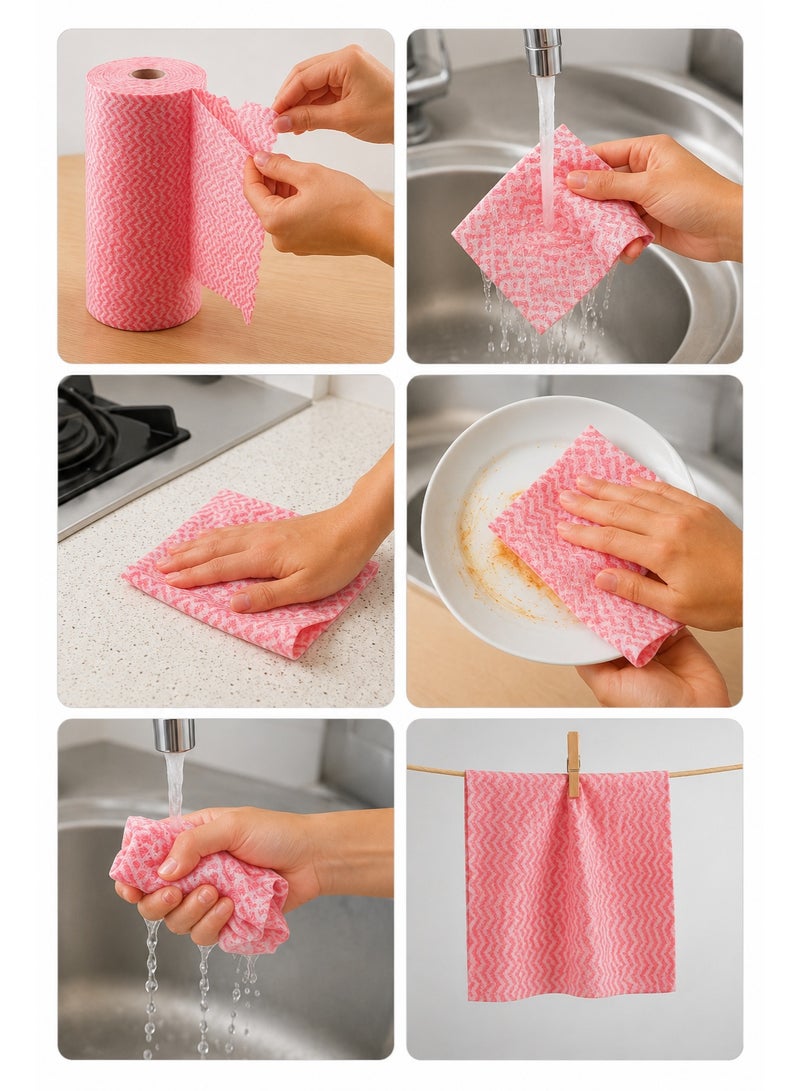 Group Tiger Reusable Microfiber Kitchen Roll | Multi-Purpose Cleaning Cloth (MultiColor, 50 Sheets) - Image 3