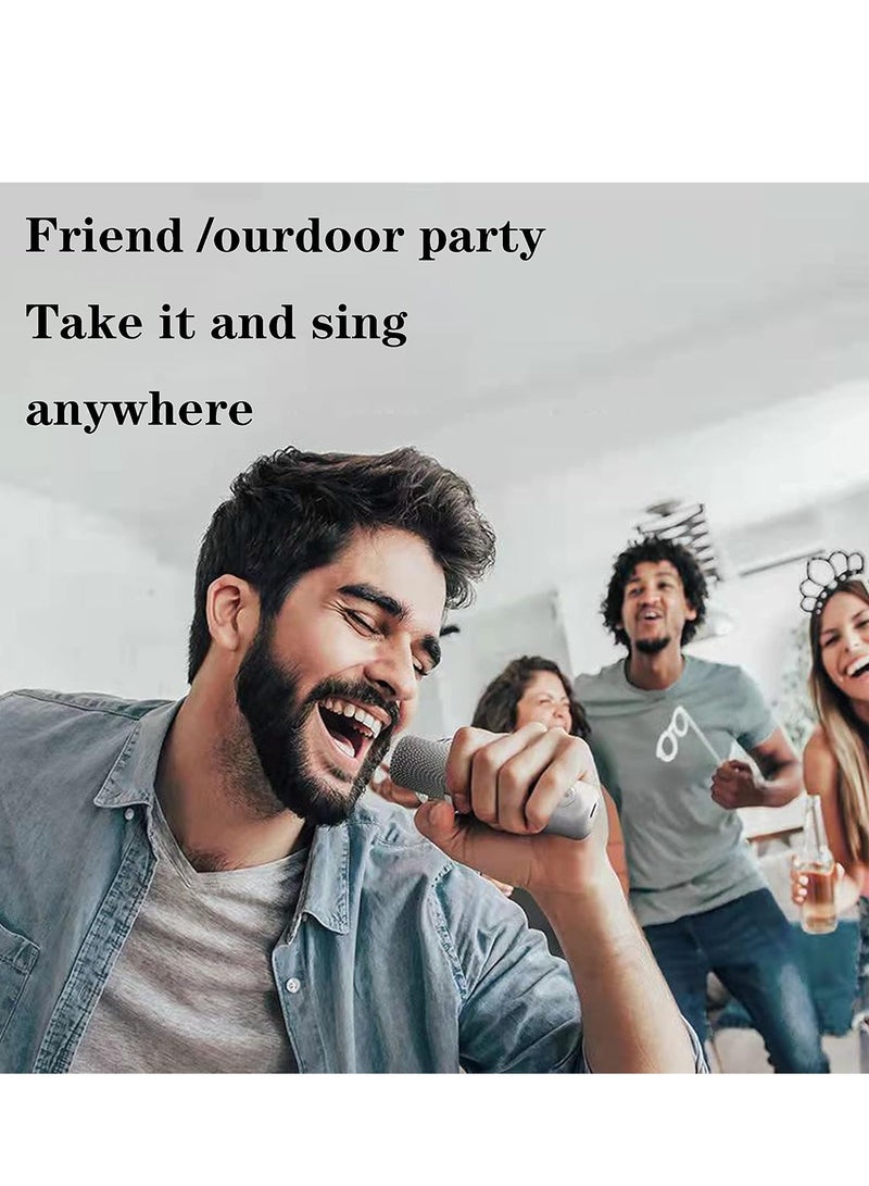 ELTRAZONE Rechargeable Speaker & Microphone Set - 1 HD Sound Speaker & 2 Voice Changing Microphones, Portable Stereo Soundbox with Deep Bass, Hi-Quality Sound, Beige – Perfect for Parties, Karaoke, and Outdoor Fun  - Image 5