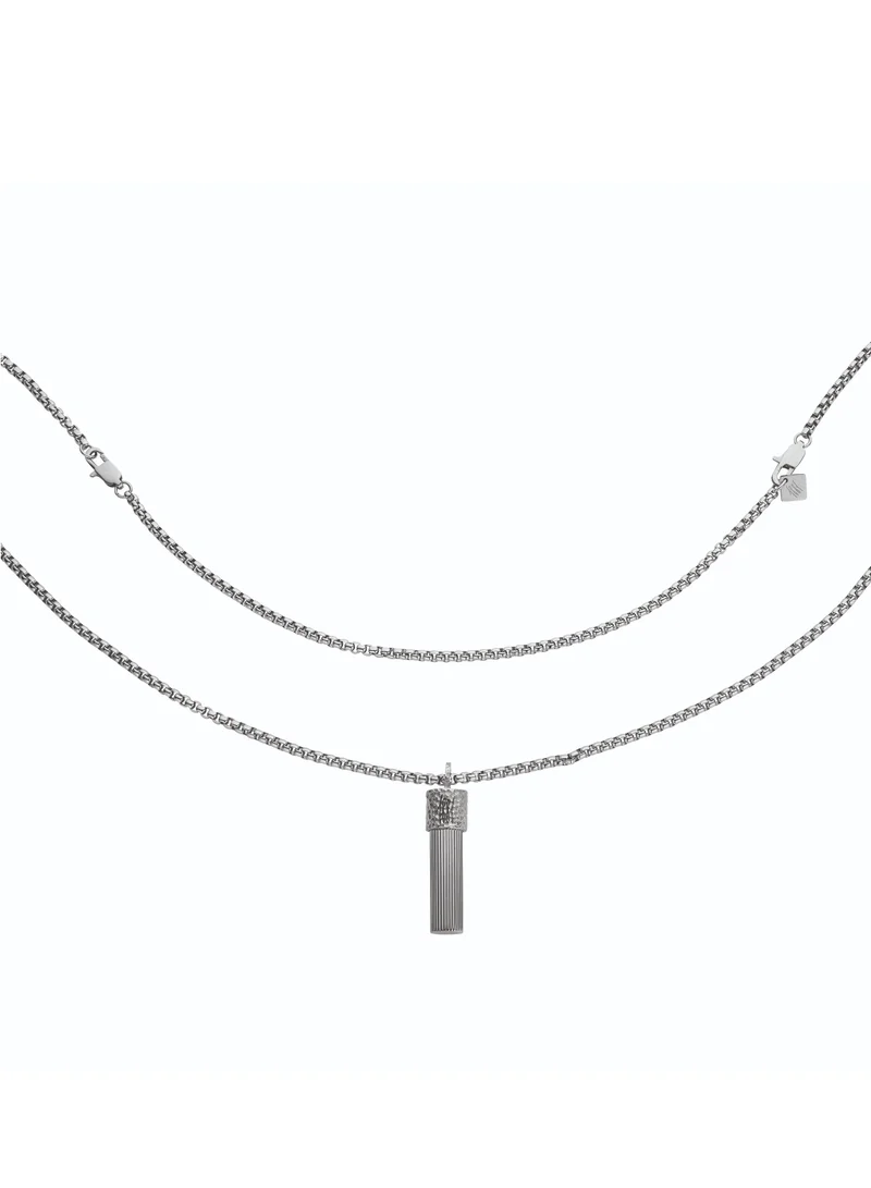 CERRUTI 1881 Deckel Silver Necklace For Men