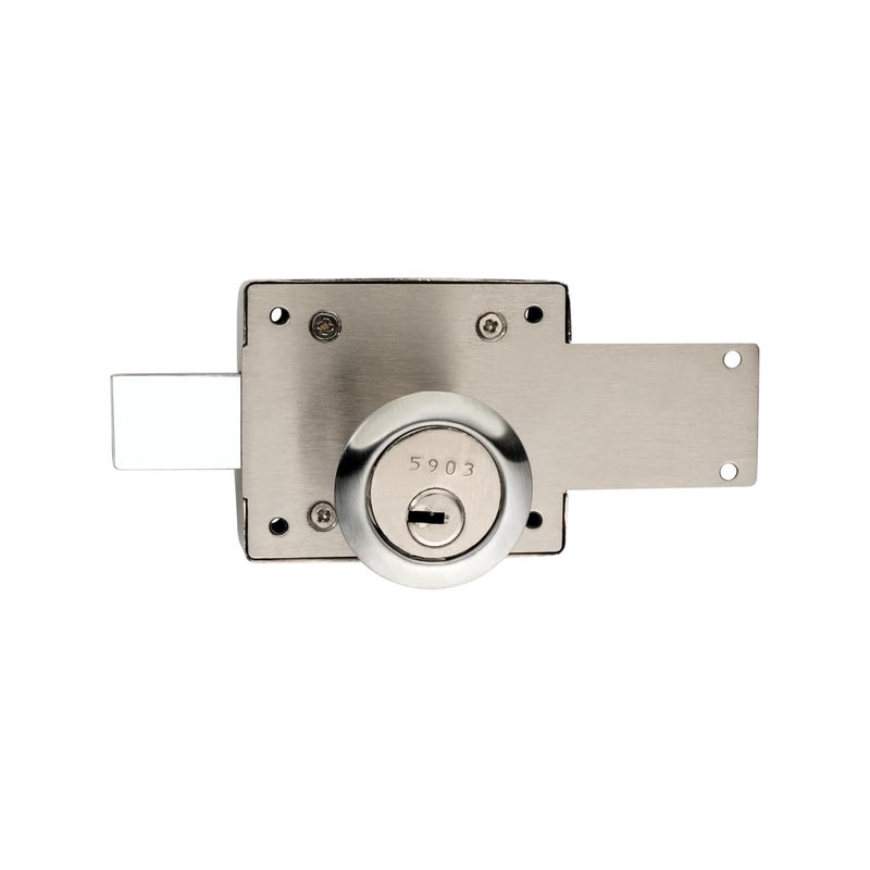 Kunal Inter Lock Main Door | Office Door | Heavy Duty 3 Turn Lock with Locking Knob 3 Brass Ultra Keys Material - SS Finish - SS (Pack -1) - Image 4