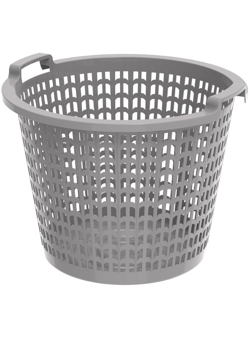 Raxoom 50L Wide Laundry Basket, Grey - Image 1