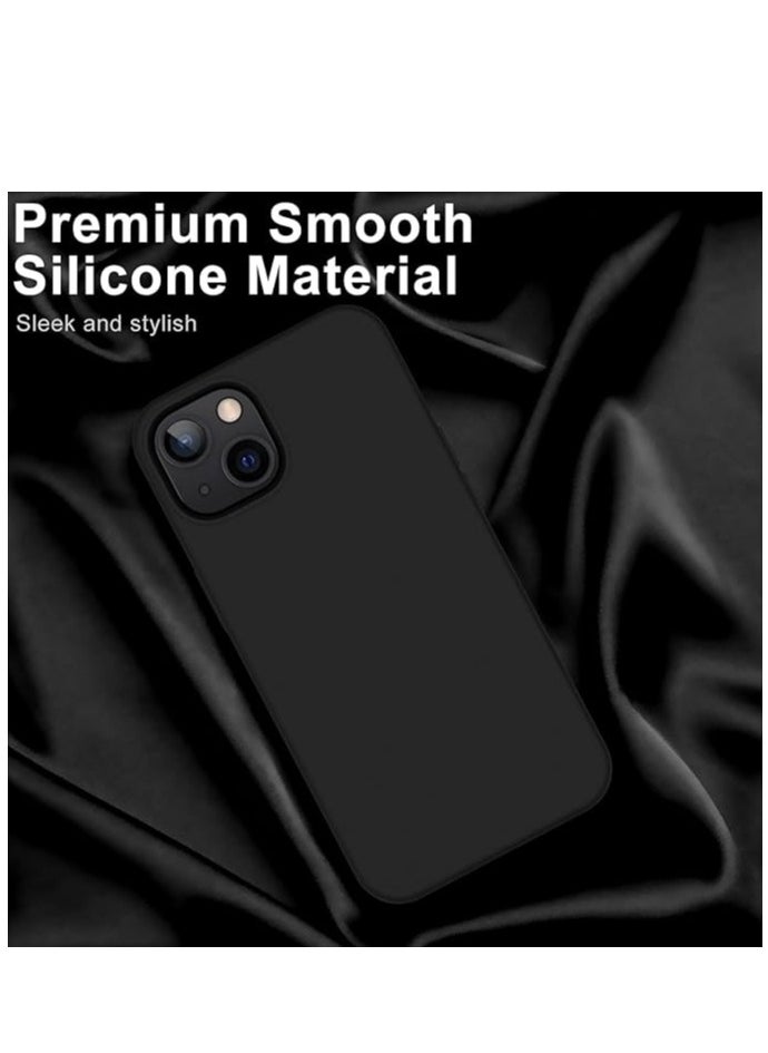 YoYoTech iPhone 14 Plus 6.7" Case with Screen Protector,Soft Smooth Silky Flexible Silicone Gel Rubber Bumper Cover,Slim Fit Shockproof Protective Phone Case (Black)  - Image 3