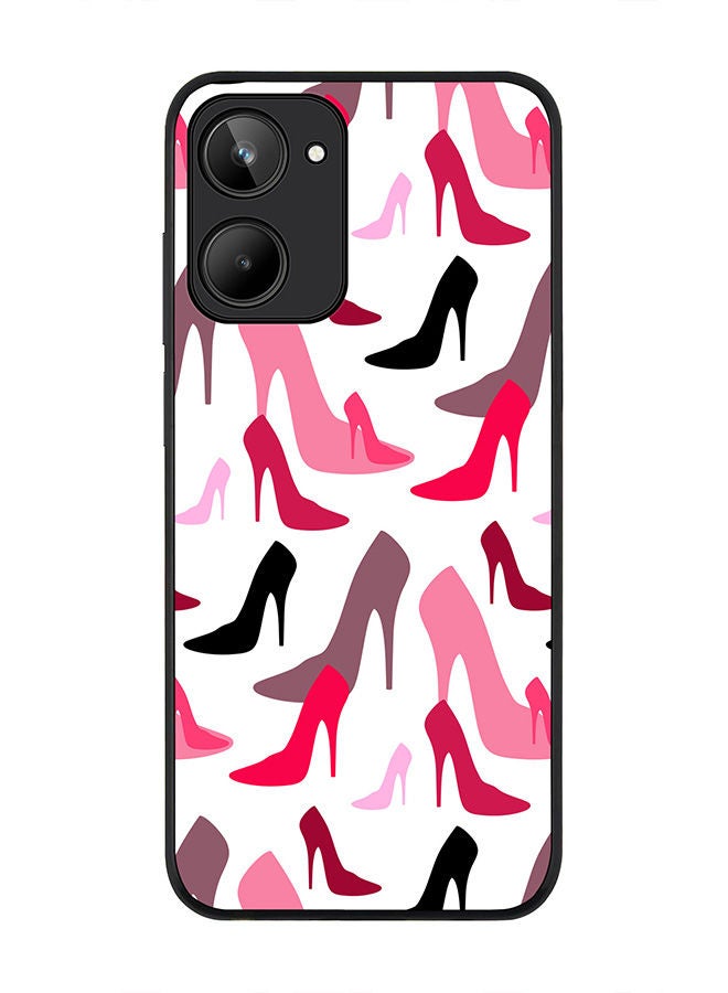 Stylizedd Rugged Black edge case for Realme 10 4G Slim fit Soft Case Flexible Rubber Edges Anti Drop TPU Gel Thin Cover -  Hot Heels - Image 1