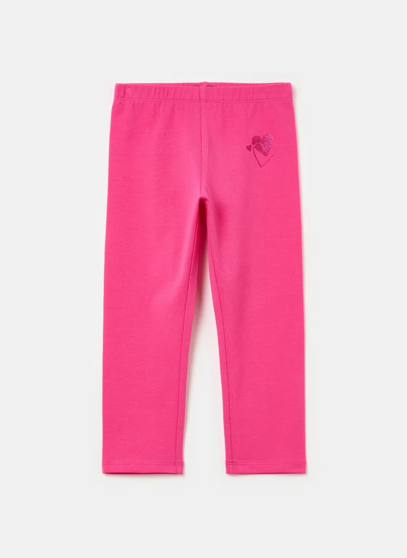 Ovs Three-Quarter Leggings With Glitter