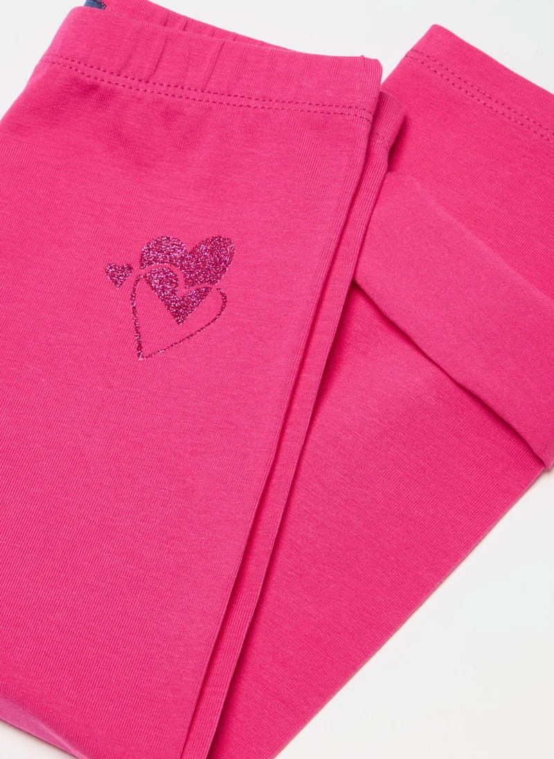Ovs Three-Quarter Leggings With Glitter