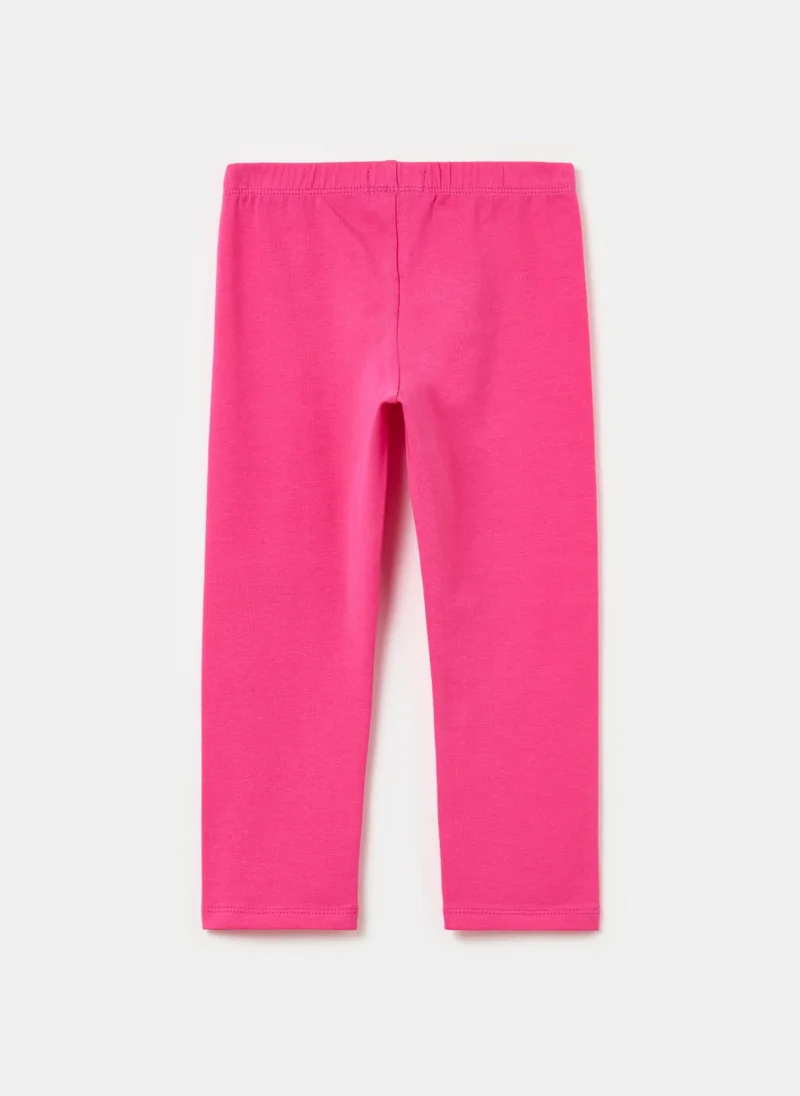 Ovs Three-Quarter Leggings With Glitter