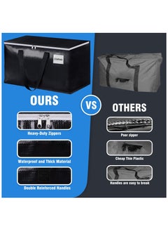XiuWoo 6-Piece Collapsible Moving Bags Heavy Duty Boxes with Zippers and Handles, Space Saving Packing Totes for Moving Supplies Storage  - Image 3