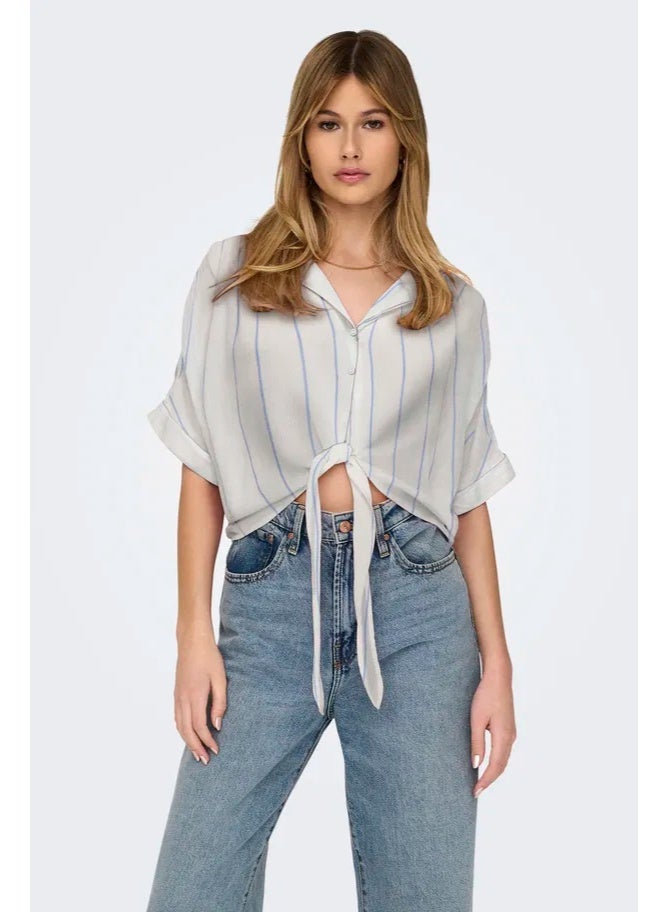 ONLY ONLPAULA LIFE S/S TIE SHIRT WVN NOOS - Image 1