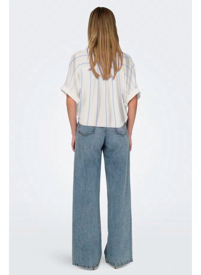 ONLY ONLPAULA LIFE S/S TIE SHIRT WVN NOOS - Image 2