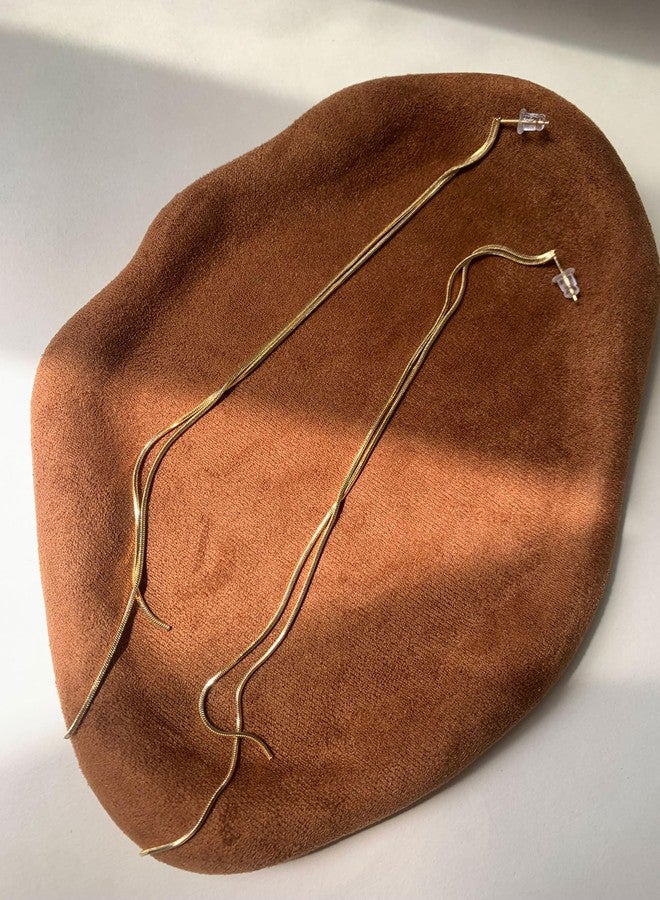 يس ليدي أقراط YESLADY طويلة للغاية بشرابة للنساء، مطلية بالذهب، أقراط متدلية طويلة. - Image 5