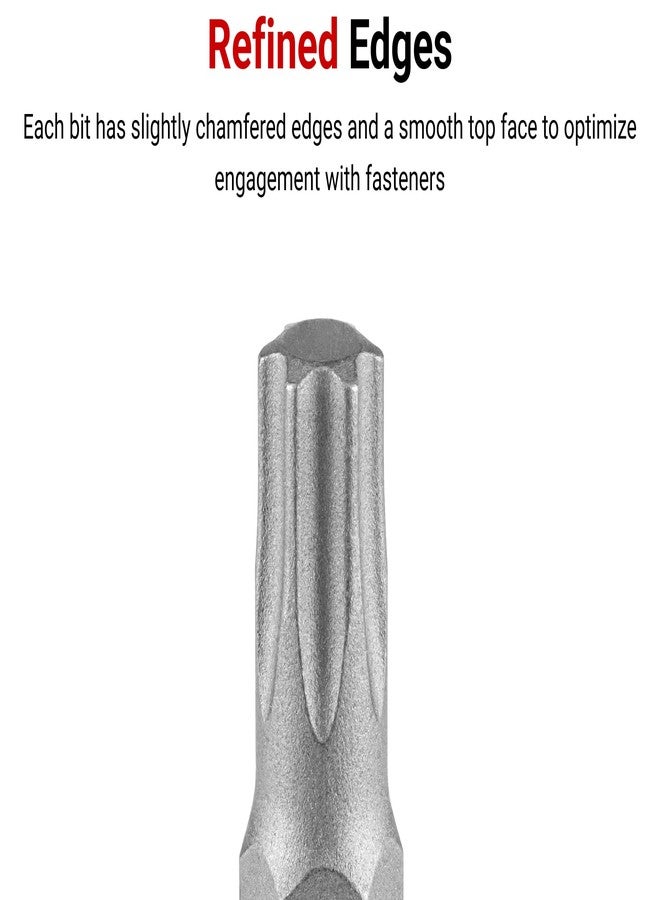 TEKTON 1/4 Inch Drive Long Torx Bit Socket Set with Rail, 10-Piece (T6-T30) | SHB90109 - Image 2