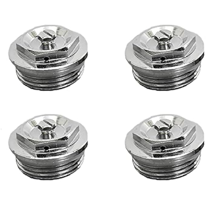 4 PCS 1/2" MALE RADIATOR AIR VALVE, MANUAL RADIATOR AIR VENT BLEED PLUG VALVE KIT, HEATING SYSTEM ACCESSORIES - Image 2