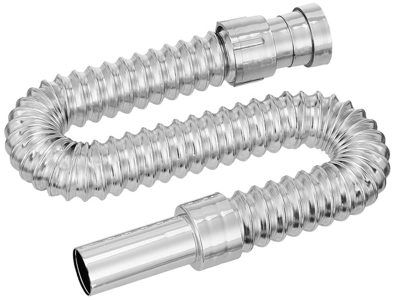 BORNEIGHTY Collapsible PVC Water Outlet Waste Pipe for Bathroom | Wash Basin and Kitchen Sink | Drain Pipe (Silver) - Image 1