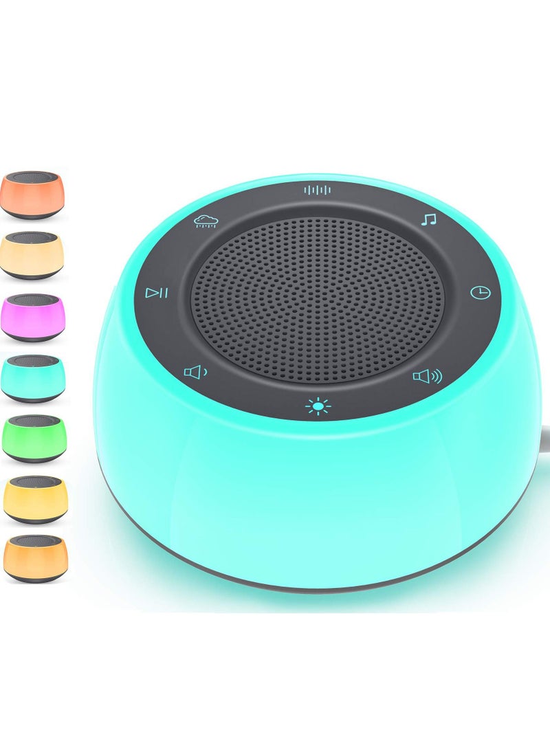 White Noise Machine Baby, Baby Sound Kids with Night Light, Portable for Sleeping - Image 1
