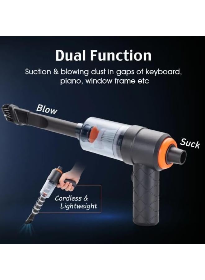 Executive LLC Handheld Wireless Vacuum Cleaner 120W 2-in-1 with Dust Collection Lighting USB Rechargeable Car Home Dual Use Black  - Image 2