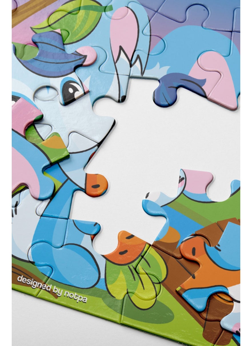 KutuTR Notpa Educational and Tutorial Wooden 24 Piece Colorful Puzzle Set of 4 for Children 12  - Image 4