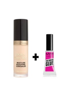 Too FacedCosmetics Super Coverage Concealer in Almond + Clear Eyebrow Gel  - Image 1