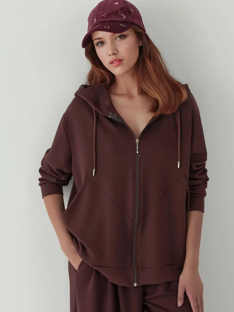 HICCUP Soft Touch Full Zip Hoodie Sweatshirt