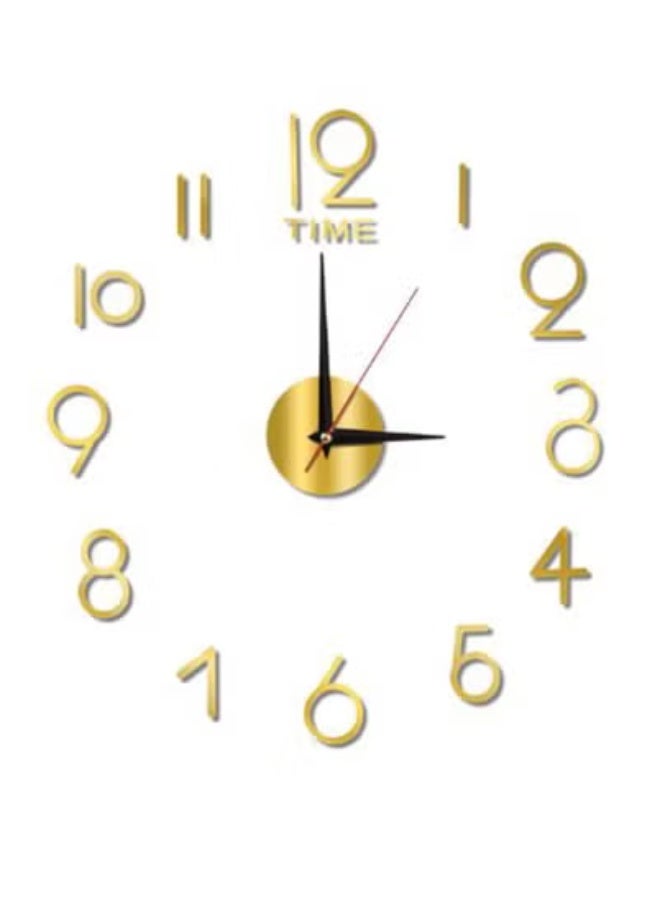 AROAQ Gold Color New Wall Clock Large Number Modern Watch Analog - Image 1