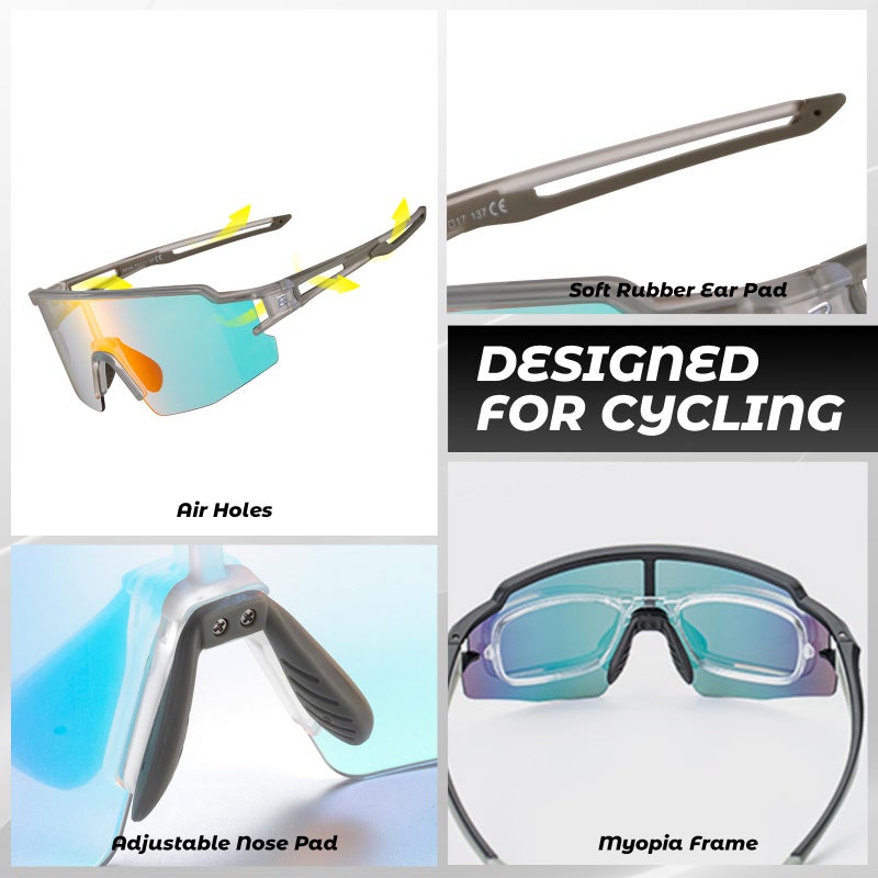 ROCKBROS Photochromic Sports Sunglasses for Men Women Cycling UV Protection - Image 5