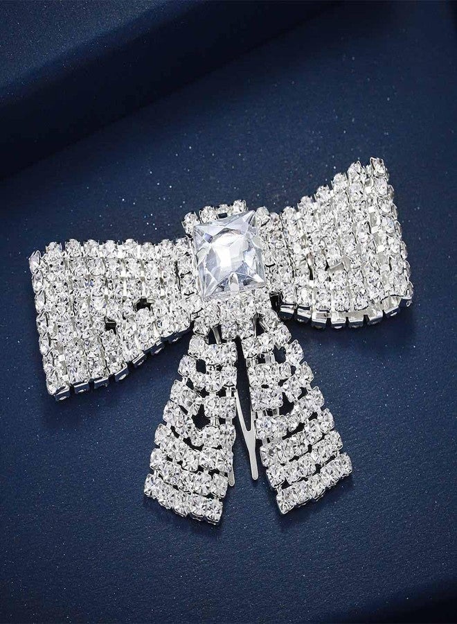 Fdesigner Crystal Bowknot Hair Clips, Comb & Barrette - Rhinestone Hair Jewelry for Wedding Bride, Sparkly Hair Accessories for Party Prom Gift (Clips-Fashion) - Image 5