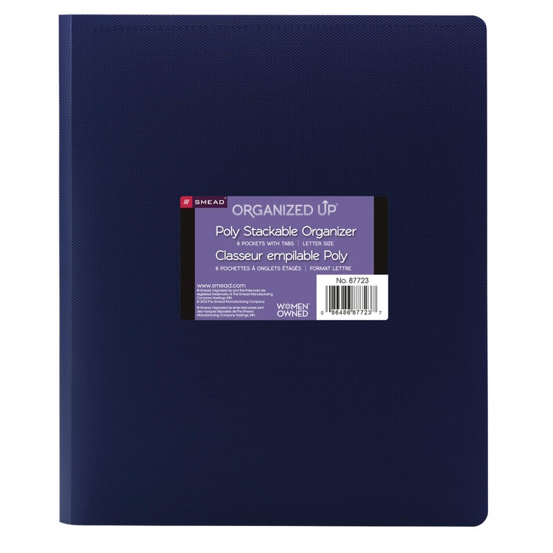 Smead Organized Up Multi Pocket Organizer, Eight Pockets, Letter Size, Dark Blue - Image 2