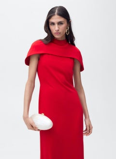 MANGO Cape Collar Straight Dress  - Image 3