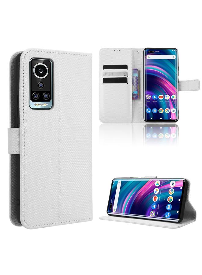 جرين تايجر جراب هاتف BLU Bold N2 مصنوع من الجلد بتصميم ماسي - Image 1