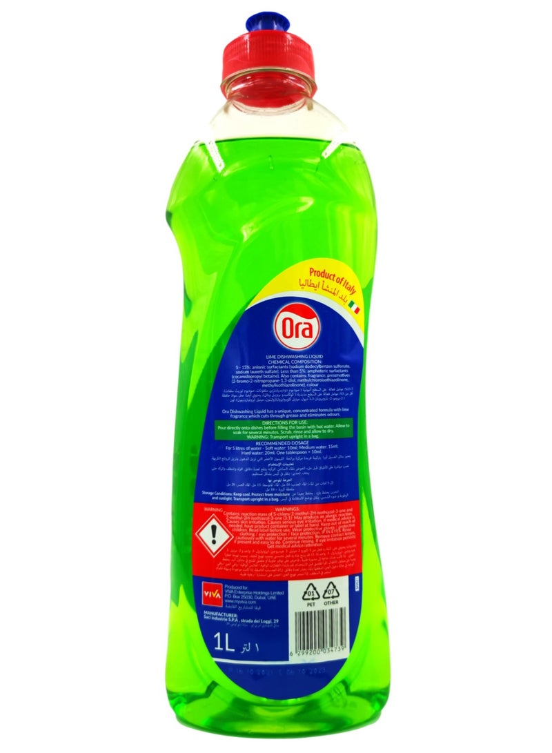 Ora Dishwashing Liquid Lime 1L - Image 2