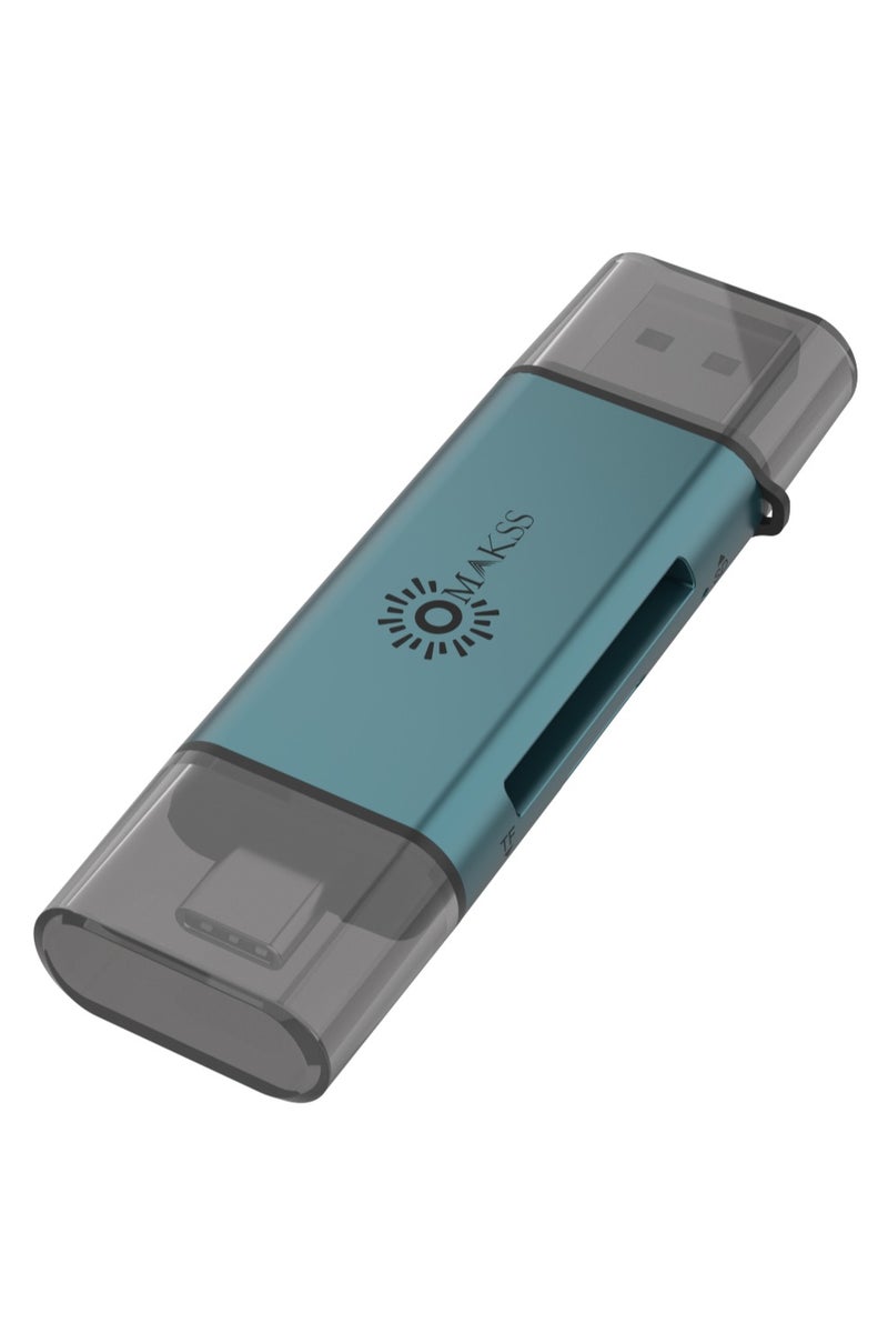 OMAKSS Card Reader USB 3.0/USB C OTG Dual Slot Memory Card Adapter for iPhone 16/15 Series, 2022-2016 MacBook Pro 15/16, M1 M2 Mac Air, iPad, Surface, Dell XPS, Samsung, Huawei - Image 3