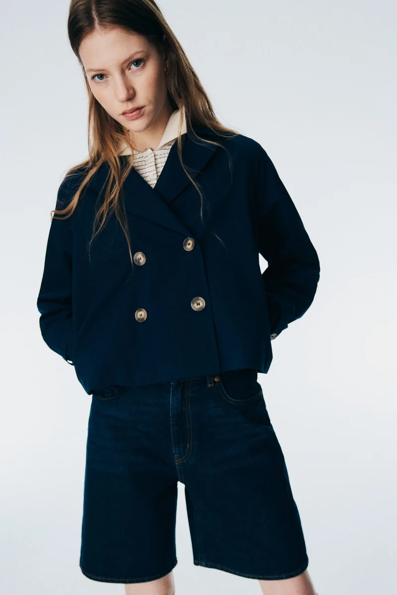 اتش اند ام معطف ترينش قصير