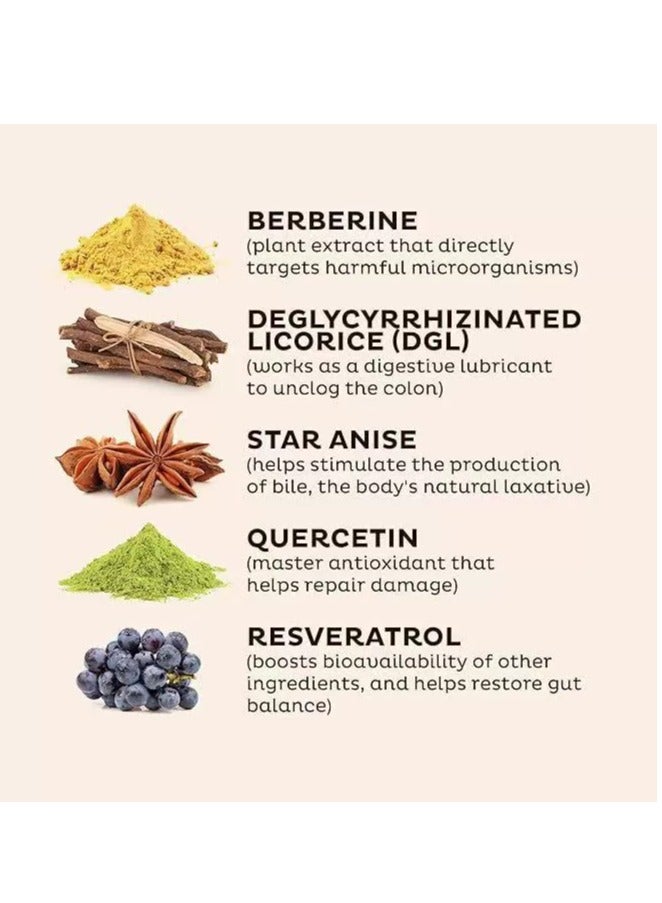 Emma Promotes Regularity Bloating & Gas Relief Supports Flatter Tummy Give Your Gut a Vacation Dietary Supplement , Gut Health Supplement 60 Capsules - Image 3