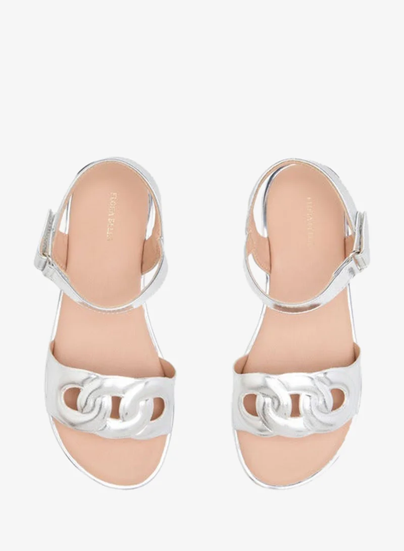 Flora Bella By Shoexpress Girls Cutout Detail Sandals with Hook and Loop Closure