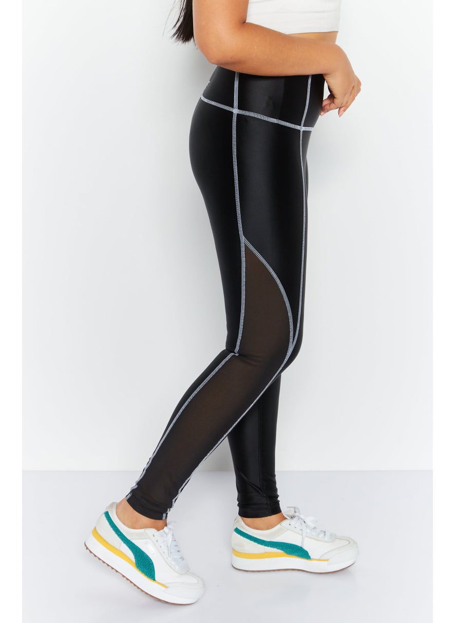Reebok Women Tight Fit Pull-on Training Leggings, Black  - Image 4