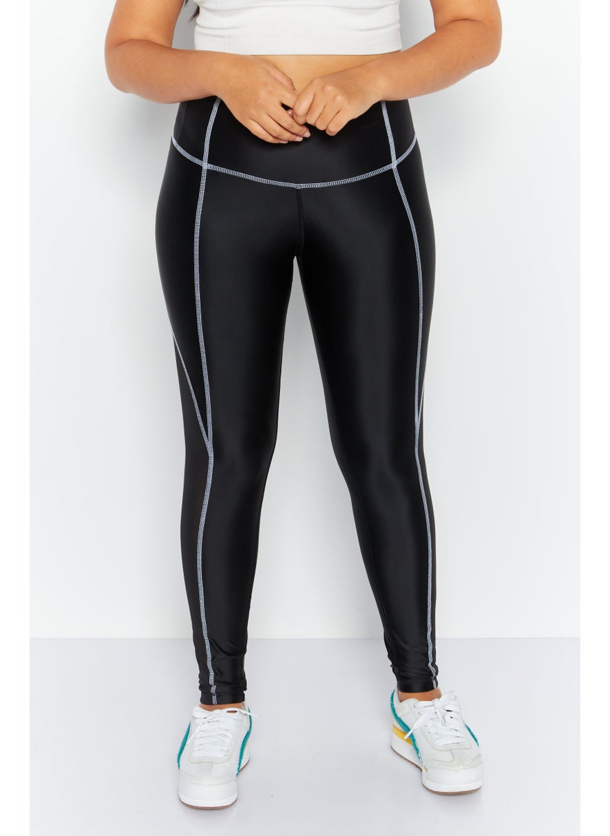 Reebok Women Tight Fit Pull-on Training Leggings, Black  - Image 1