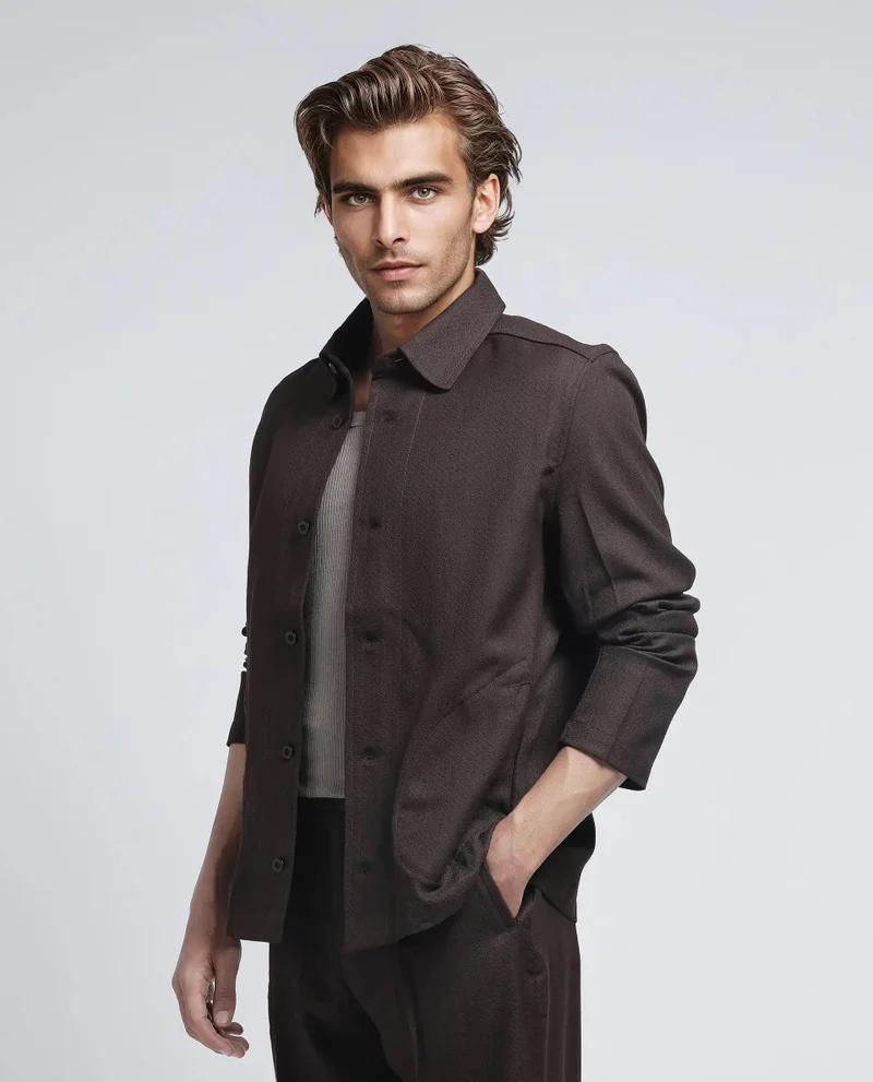 Rare Rabbit Men's Relaxed Fit Plain Jacket