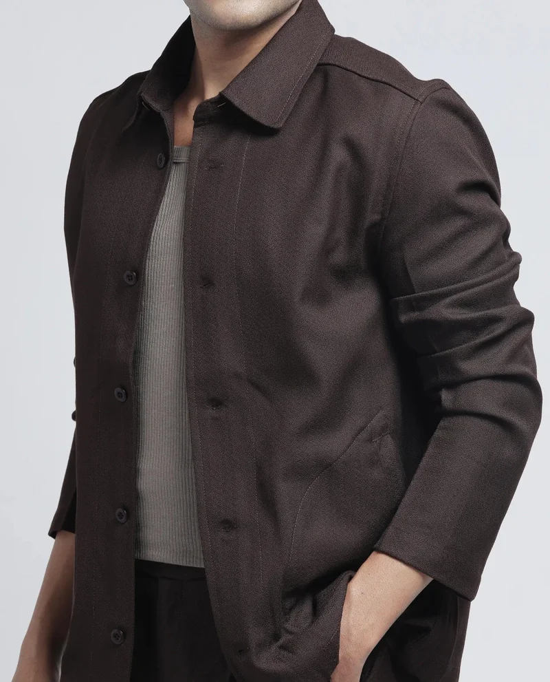 Rare Rabbit Men's Relaxed Fit Plain Jacket