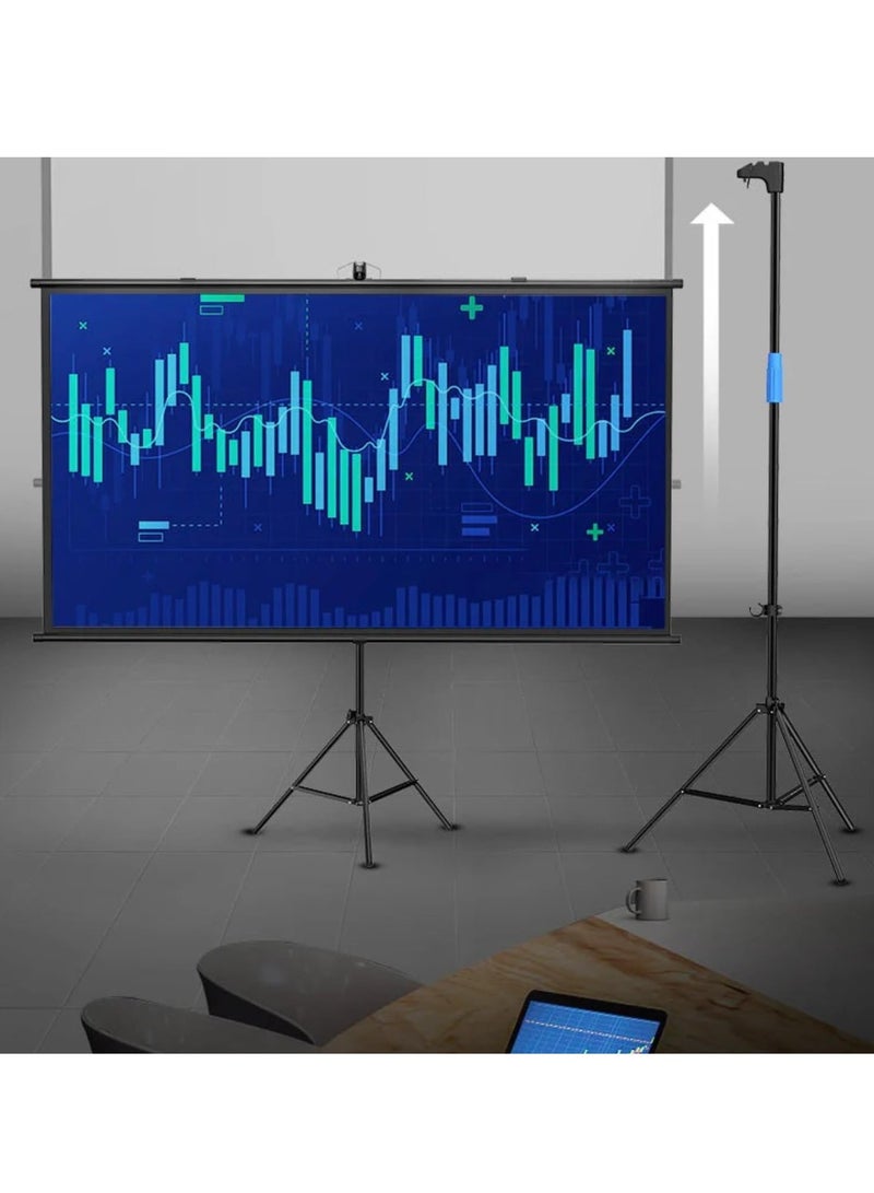 150” Portable Foldable Projector Screen with Stand, Fabric Outdoor Projection Movie Screen, HD, 4K, Home Theater, Gaming, TV, and Video Projector Screen for Indoor and Outdoor Use - Image 4