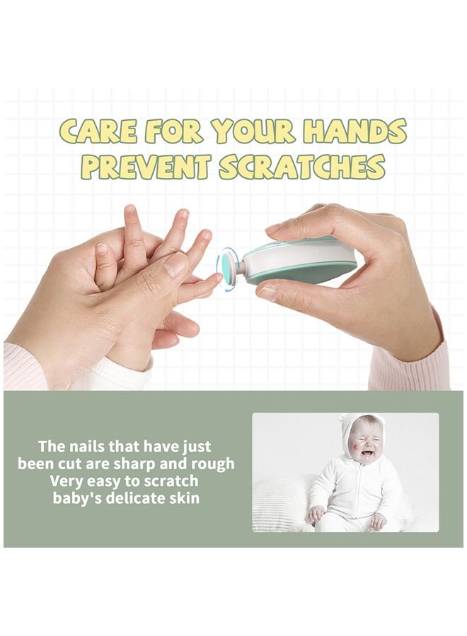 Umiwin ماكينة تشذيب أظافر كهربائية للأطفال، مجموعة طلاء أظافر لحديثي الولادة، مبرد أظافر للرضع للأطفال، رؤوس جلخ قابلة للاستبدال، ضوضاء منخفضة - Image 5