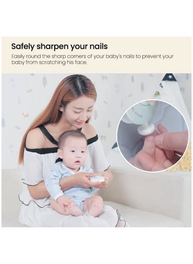 Umiwin ماكينة تشذيب أظافر كهربائية للأطفال، مجموعة طلاء أظافر لحديثي الولادة، مبرد أظافر للرضع للأطفال، رؤوس جلخ قابلة للاستبدال، ضوضاء منخفضة - Image 4