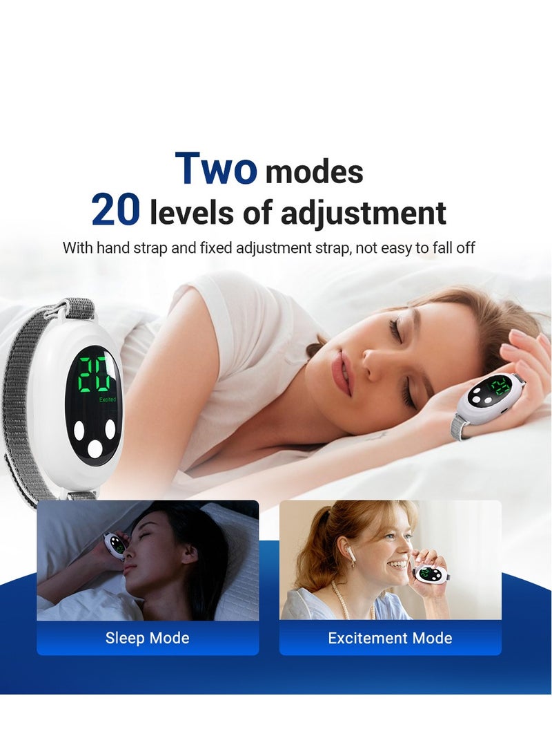 Microcurrent Multi-level Adjustable USB Charging Sleep Aid Device with Hand Strap Fixation and Skin-friendly Fabric - Image 4