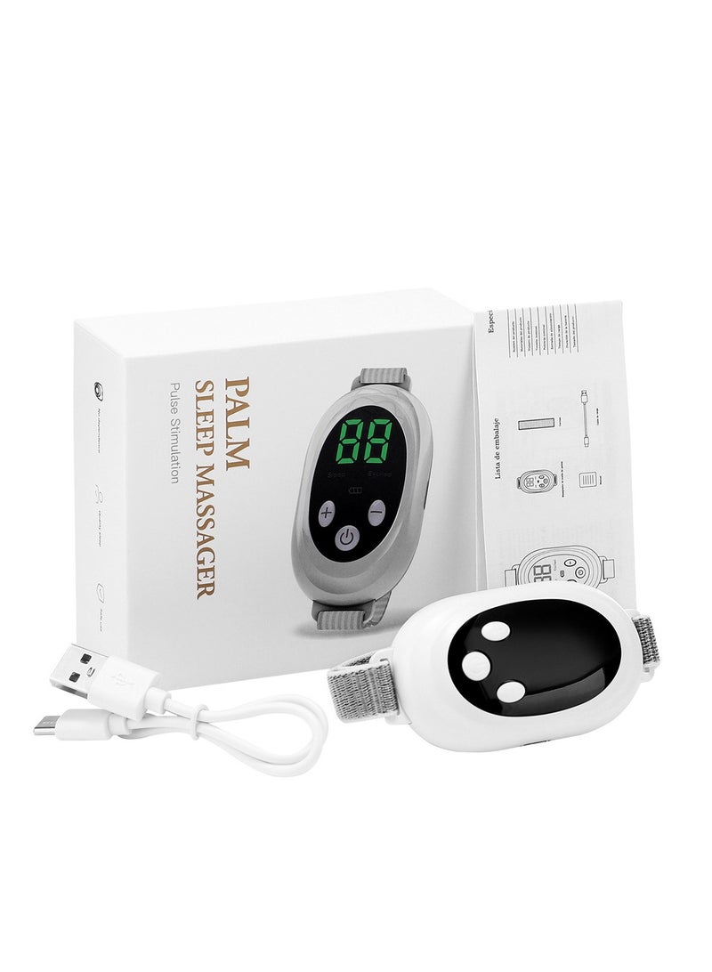 Microcurrent Multi-level Adjustable USB Charging Sleep Aid Device with Hand Strap Fixation and Skin-friendly Fabric - Image 5