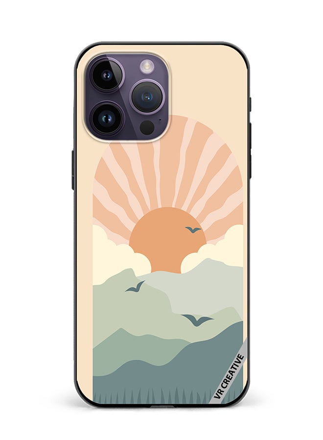 VR CREATIVE Protective Case Cover For Apple iPhone 16 Pro Max Abstract Landscape Design Multicolour