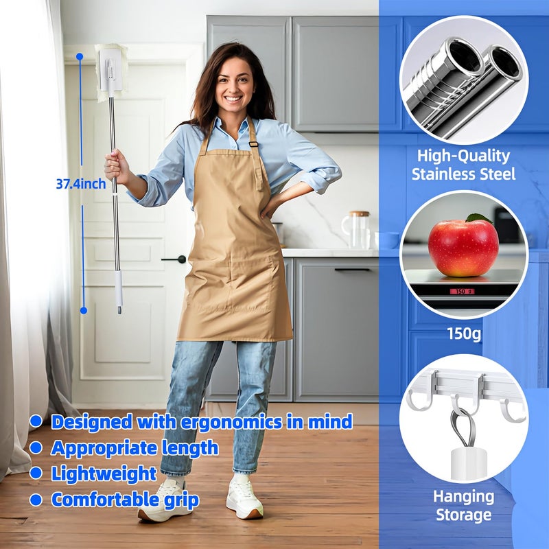 KZKR Snap Grip Mini Mop, No-Touch Disposable Lazy Mop, Easy Mopping Flat Dust Mop for Small Spaces, 1 Second Installation - Image 4