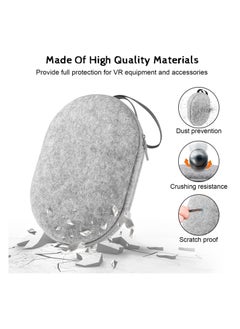 XICEN Carrying Case for Meta Quest 3 Handle Bag for Oculus Quest 3 Head Strap Touch Controller, Waterproof Portable Protection - Travel Pack Fit for Men Women (Grey Version 3)  - Image 5