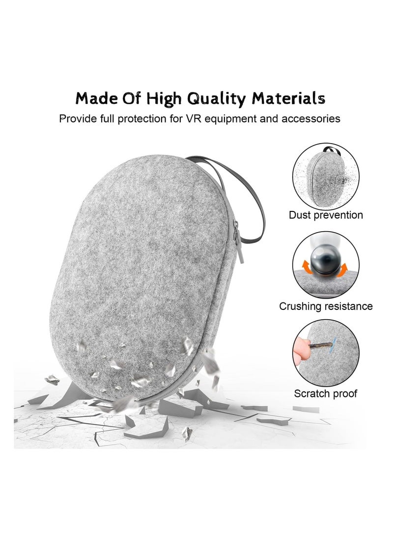 XICEN Carrying Case for Meta Quest 3 Handle Bag for Oculus Quest 3 Head Strap Touch Controller, Waterproof Portable Protection - Travel Pack Fit for Men Women (Grey Version 3)  - Image 5