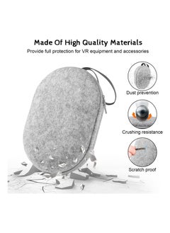 XICEN Carrying Case for Meta Quest 3 Handle Bag for Oculus Quest 3 Head Strap Touch Controller, Waterproof Portable Protection - Travel Pack Fit for Men Women (Grey Version 3)  - Image 4