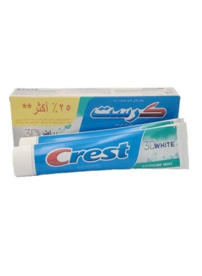Crest 3D White Toothpaste, Brilliant White - 125ml