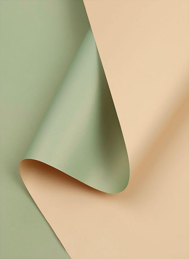 ZOOYOO Flower Wrapping Paper, Double-sided Florist Bouquet Wrapping Paper Floral Packaging for Wedding Birthday Engagement Graduation Presents DIY(Champagne and Green,20 Sheets - Image 3